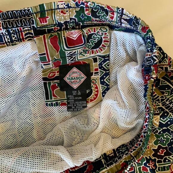 Tabasco Brand VINTAGE Mens' LARGE swim short trunks RARE! - Picture 3 of 3